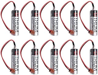 10Pcs ER6VCT 3.6V 2000mAh PLC Battery with Small JAE Plug (Small Brown Plug)