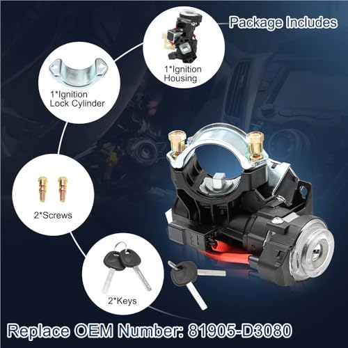 Conjunto de interruptor de bloqueo de encendido de coche compatible con Hyundai Tucson SUV 4