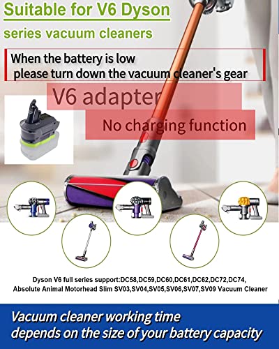 V6 Battery Adapter For Ryobi 18V Battery Work For Dyson V6 Series Vacuum Cleaner Sv03 Sv04 Dc58 Dc62 Converter(Adapter Only) #TOP3