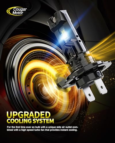 Image of Cougar Motor H7 Fog Bulbs, New Upgraded H7 1:1 size No Required Adapter Auxiliary Light Off-Road Non-polarity Quick Installation, Pack of 2
