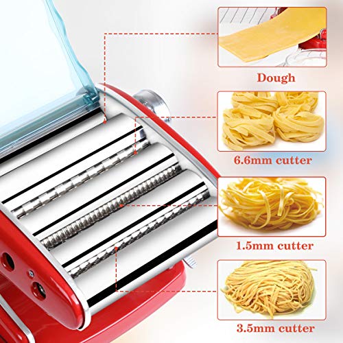 OGORI Pasta Maker Machine Stainless Steel Manual Pasta Roller Cutter Noodle Makers - Thumbnail 6