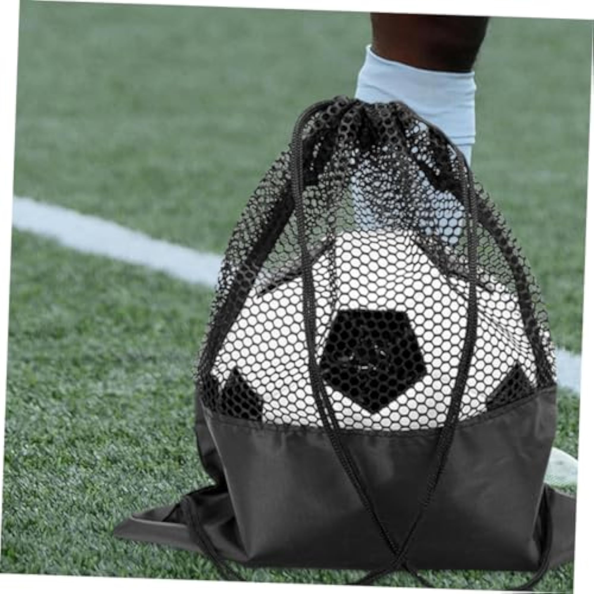 Mesh Backpack Drawstring Ball Storage Bag