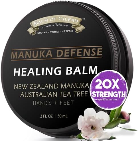 BALM OF GILEAD Tea Tree Balm - 2 fl oz Foot Cream with Tea Tree and Manuka Oil - Intensive Moisture for Dry, Sensitive & Irritated Skin - Pure Balm That Softens and Nourishes Skin