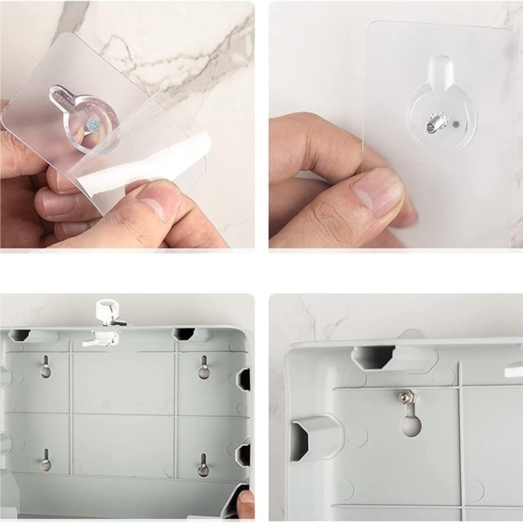Funda para caja de pañuelos montada en la pared y elevador de toallas de papel, dispensador versátil para baño o cocina, elegante y fácil instalación, talla única