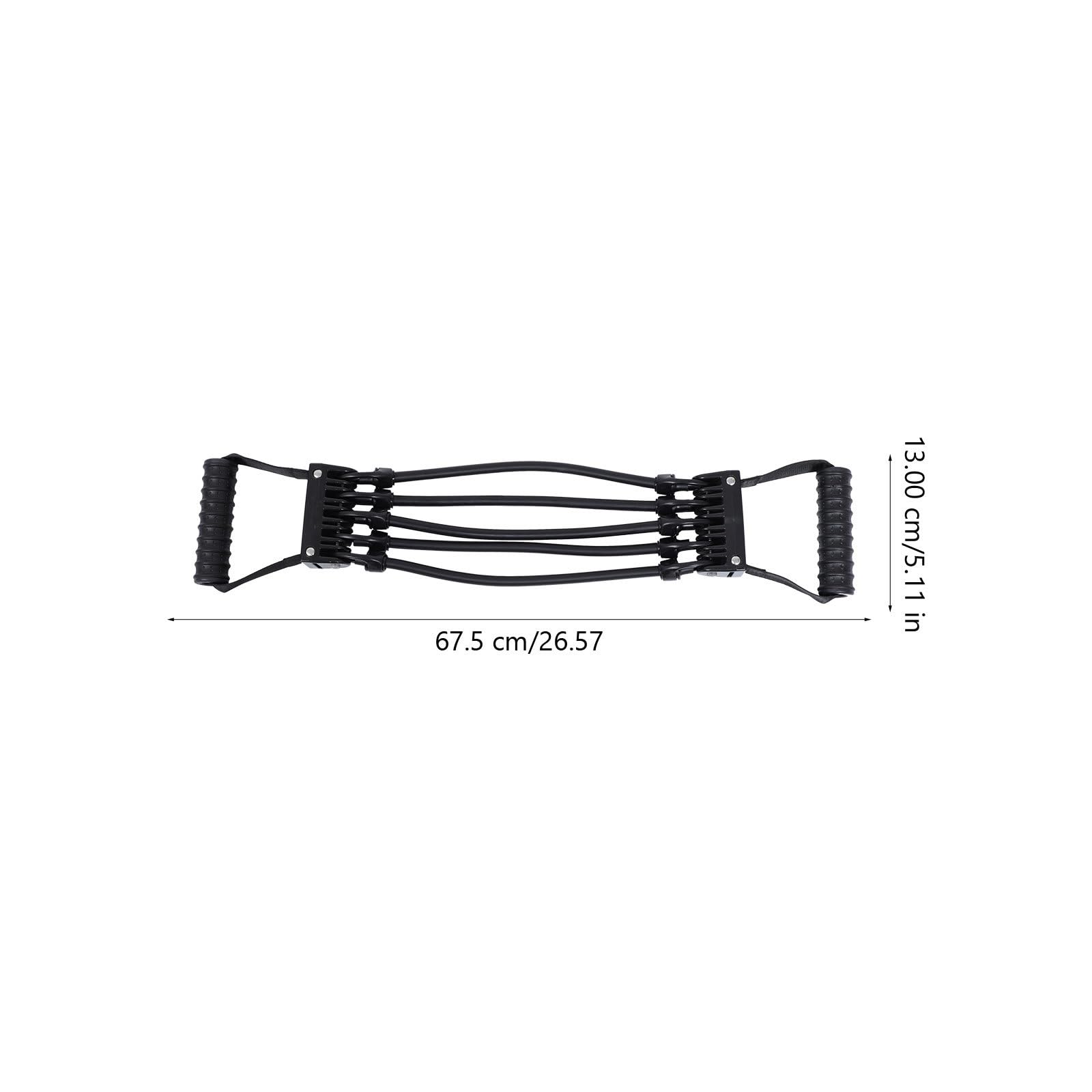 Kichvoe Banda Elástica de Resistencia para Fitness, Expansor de Pecho Ajustable de Tamaño Mediano, Cinta Elástica Negra para Ejercitar Pecho en Casa y Entrenamiento de Fuerza