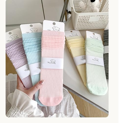 Knee Length Cotton Socks for Girls Soft Breathable Daily Wear Socks Breathable Design Comfortable for Kids 3-13 Years4