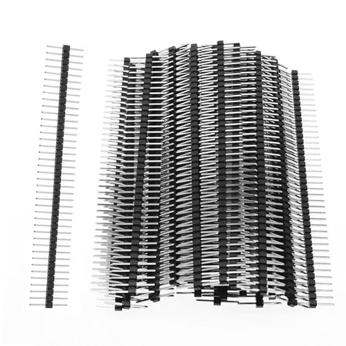 Image of 20 Pcs 2.54mm Pin Header Kit – 40 Pin Breakaway Male and Female Headers – Single Row Straight Connector for PCB Arduino Breadboard – DIY Electronics Prototyping