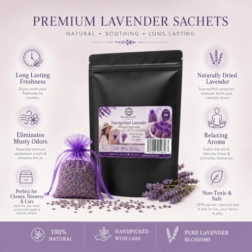 Sachets de lavanda para cajones y armarios (20 unidades) miniatura 5