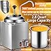 Nacho Cheese Dispenser with Stainless Steel Pump, 2.8 QT Cheese Sauce Warmer, 86-194℉ 6 Temperature Adjustable Heater, Commercial Hot Fudge Chocolate, Hot Chili, Caramel, Peanut Butter Electric Warmer