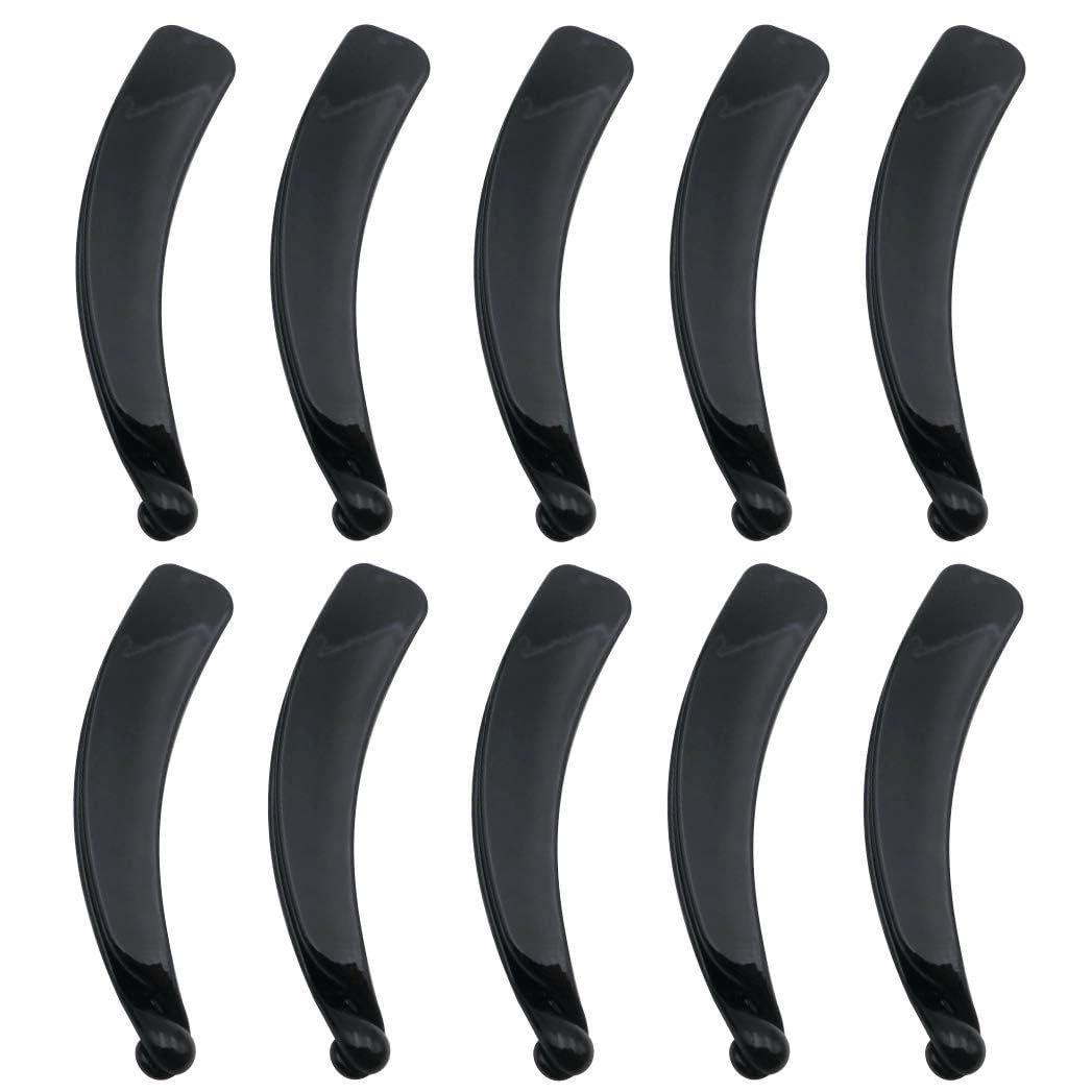 HappyHome バナナクリップ 大きめ 黒 10本セット シンプル しっかりまとまる 髪留め ヘアアクセサリー (11cm10本入り)