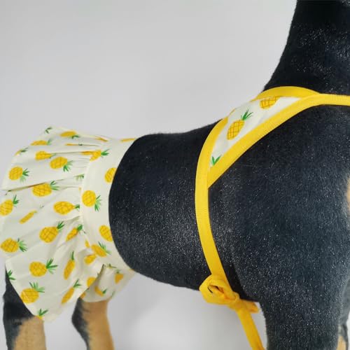 Image of Dog Bikini Swimsuit Summer Puppy Bathing Dress Beach Clothes Cat Costume for Puppy Dog Cat Pineapple M