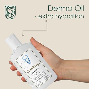 CLINICAL DERM Scalp Cleansing Shampoo for Sensitive and Irritated Scalp | Natural derma oil shampoo for sensitive scalp & dry hair, soothes irritation, moisturizes, Made in Italy, sulfate-free