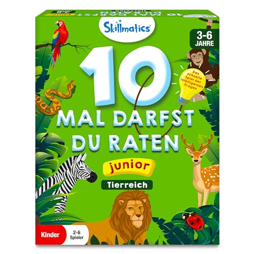 Skillmatics Kartenspiel - 10 Mal darfst du raten Junior Tierreich, Geschenke und Spannendes Lernen...