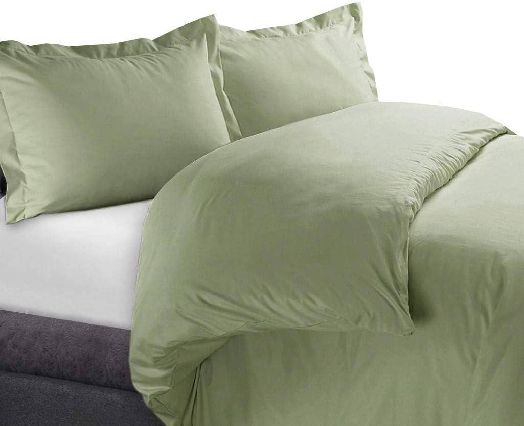 Royal Hotel Bedding Duvet Cover Set, 300-Thread-Count 100% Cotton, 3 Piece Duvet-Cover Set Queen Size, Soft and Cool Cotton Bedding Full/Queen Size, Ivory-Cream