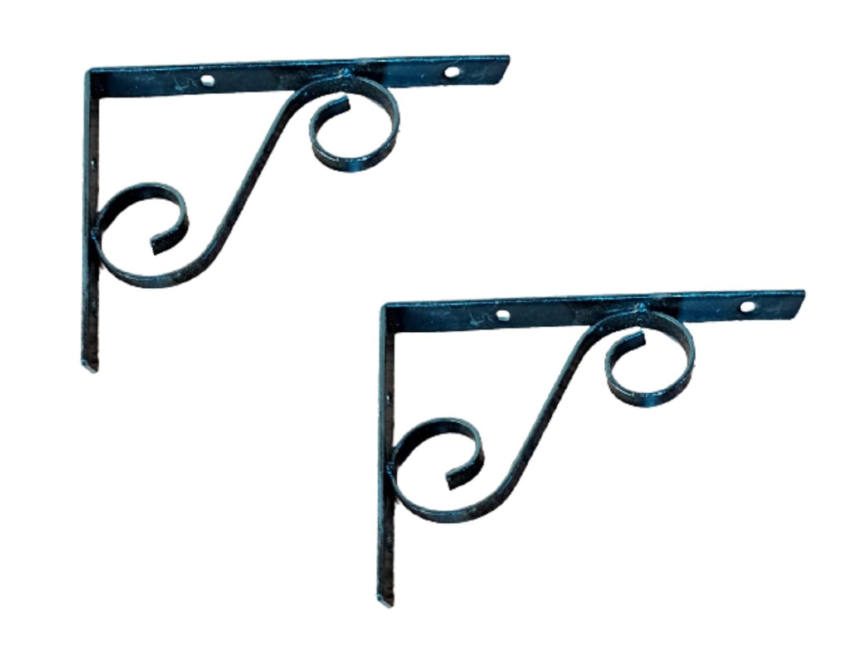 Q1 Beads 2 Pack 8" inch Angle Bracket L Bracket for Wall Shelf, Shop, Showroom, Rack (8 x 6 Inches, Black Powder Coated) (B09CNB59XR) Amazon Price History, Amazon Price Tracker
