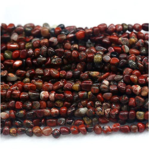 Perles jaspe bréchique rouge naturel 9x12mm pour création bijoux DIY