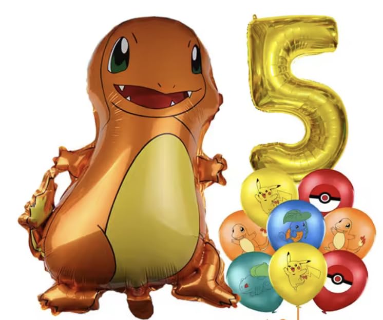 Pokémon Number/Numerical Balloons | 15+ Years | Charmander | Five — image 1
