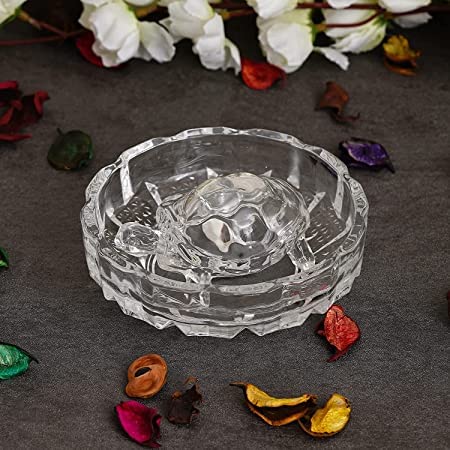 Image of GREEN-KIVVI Sharda Enterprises Crystal Turtle Tortoise Item Set (Transparent, Medium)