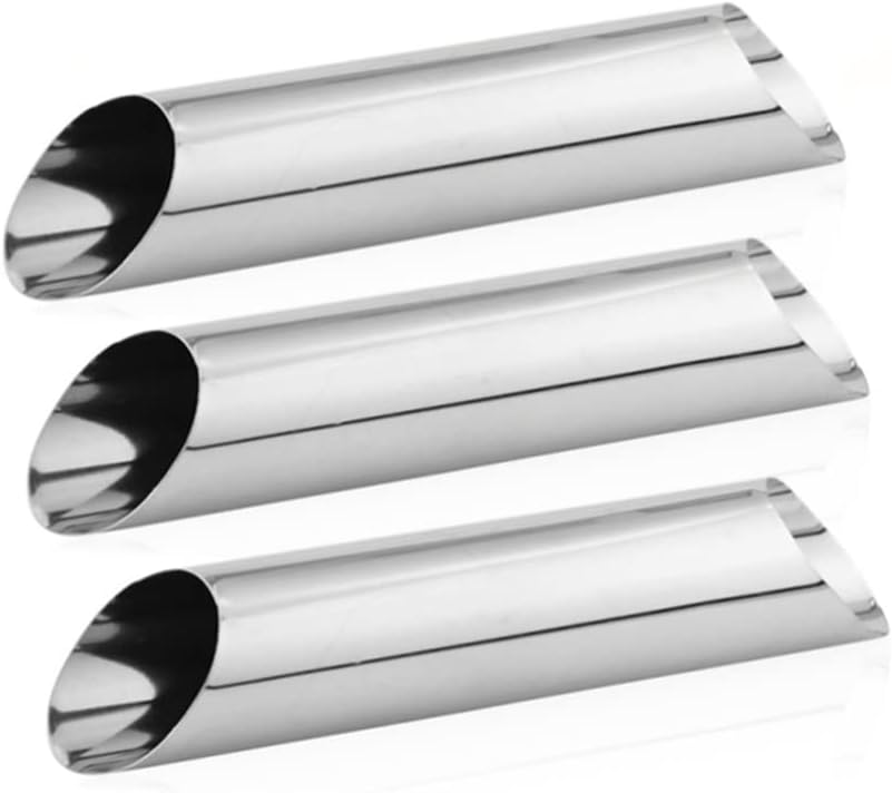 Ciieeo 9pcs Stainless Steel Cannoli Molds Cylindrical Pastry Tubes for Baking Sweet Savory Treats and Easy Croissants and Desserts
