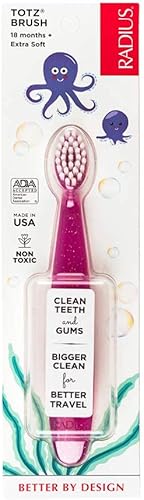 Miniatura 10 de RADIUS Totz - Cepillo de dientes extra suave sin BPA y aceptado por ADA, diseñado para dientes y encías delicados para niños de 18 meses en
