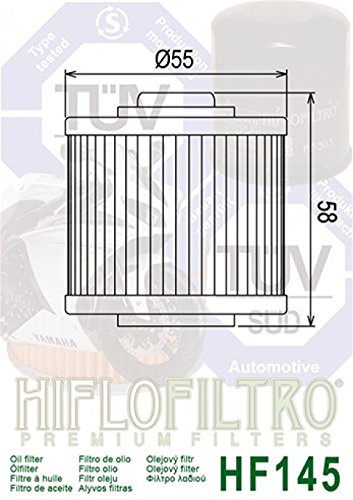 Filtre à huile Hiflo Filtro pour Moto Yamaha 125 Virago 1997-2004 HF145 Neuf - Image 3