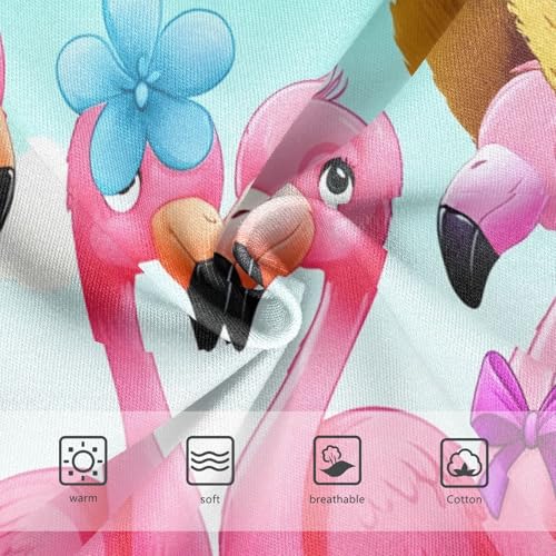 Girls Underwear Toddler 2t Cotton Panties for Girl Artistic Kids Undies Briefs Cute Pink Flamingos Beach3