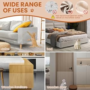   Thicken-Anti-Cat-Scratch-Furniture-Protector118x17Single-Sided-Sticky-Couch-cat-Scratch-ProtectorCouch-Corner-Protectors-for-CatsExtended-Size-Protects-More-FurnitureCat-Repellent-Tape