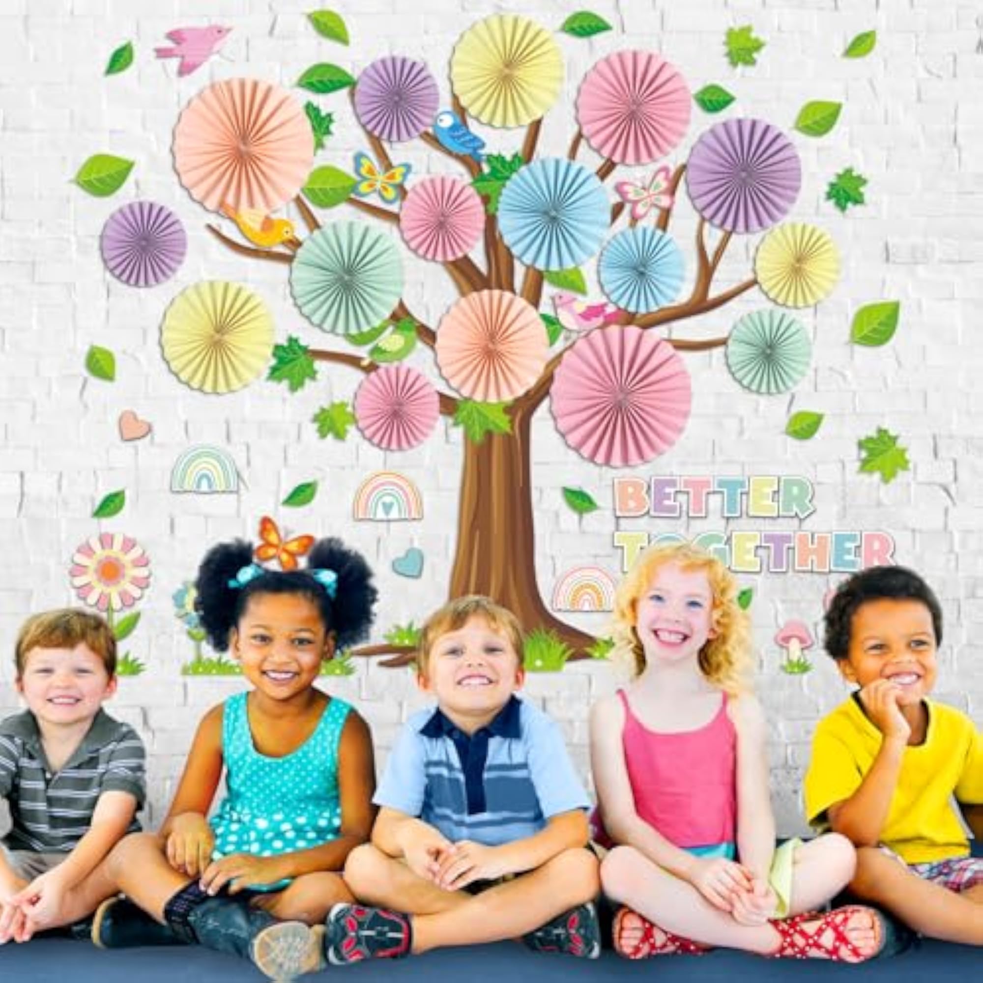 Pastel Classroom Tree Bulletin Board Set