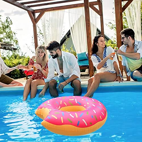 Miniatura 6 de Donut Piscina, Anillo De Natación Boya De Verano Agua Juguete Boya Piscina Boya Natación Playa O Piscina Verano Juguete Hinchable Rosa