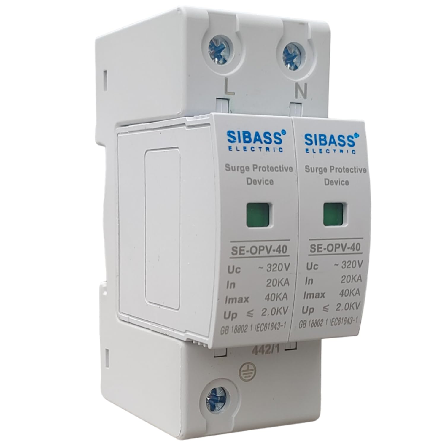 Kenbrook Solar Sibass AC SPD Surge Protection Device 320V 2 Pole (Single Phase)