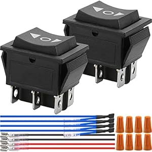 Xiatiaosann Wippschalter Polaritätsumkehrschalter 2 Stück