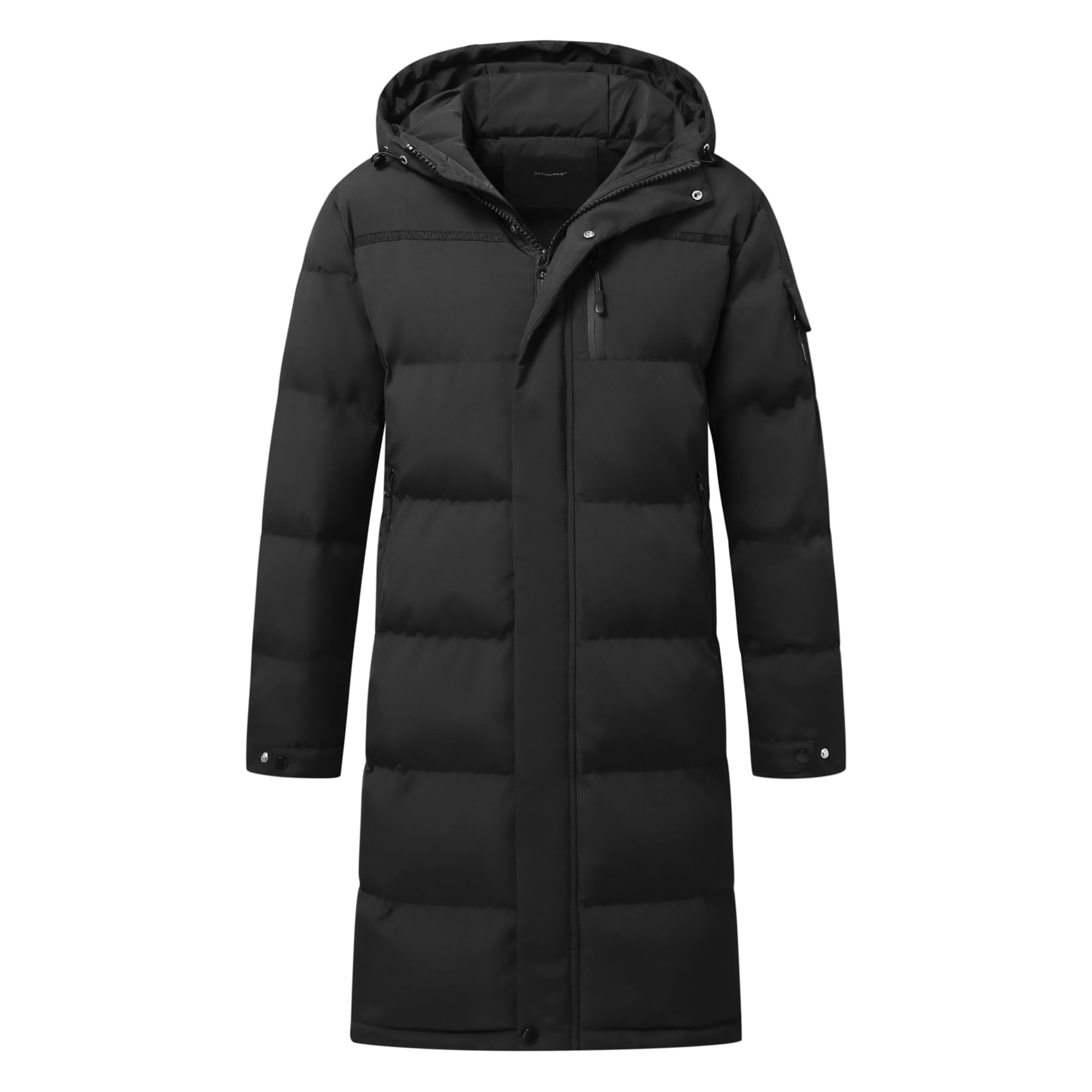 Allthemen Abrigo de Plumas Hombre con Capucha Jacket Largo Acolchado Invierno Parka Cálido