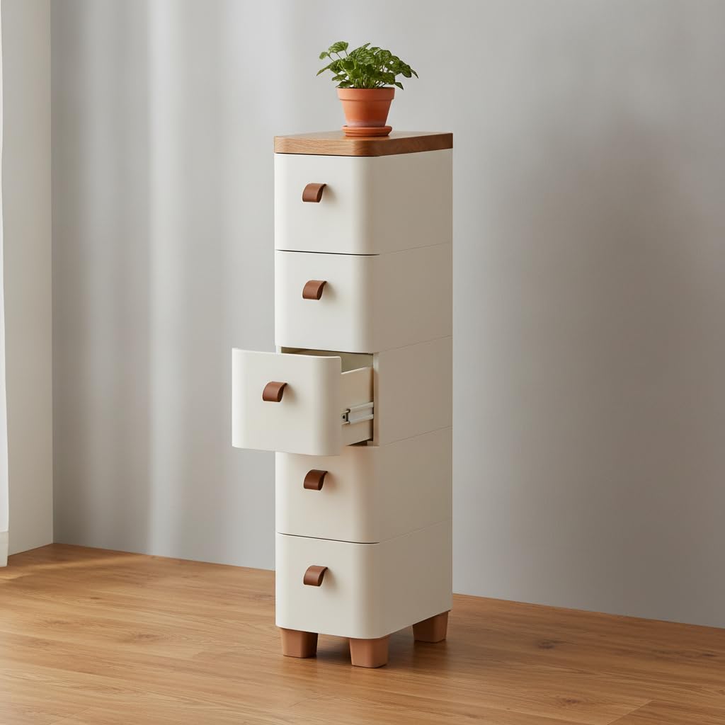 tenitore con Cassetti Plastica, Costruzione solida, Contenitore multiuso, Arredo bagno, Per professionisti attivi, style to 1, 3 cassetti