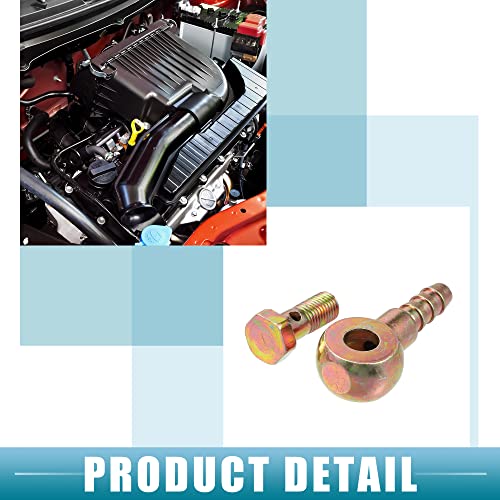 A ABSOPRO 2 Stück Auto Banjo Schlauch Barb Bolzen Fittings Adapter M8x1