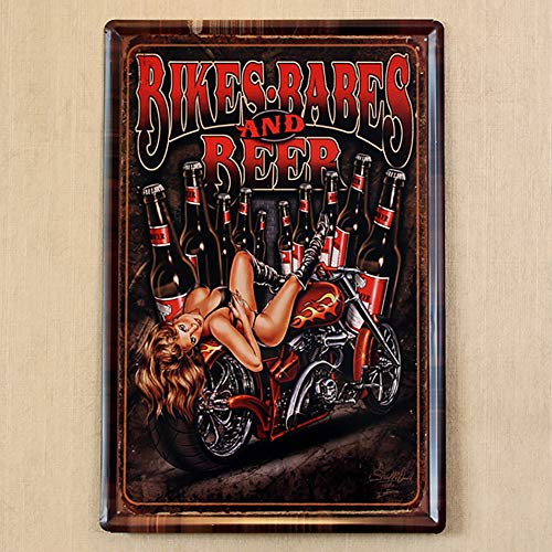 Blechschild Sexy Girl Pinup Hollywood 40 X 60Cm Reklame Retro, Motorrad Blech Metallschild Retro Blechblechpostkarte,2,40x60cm