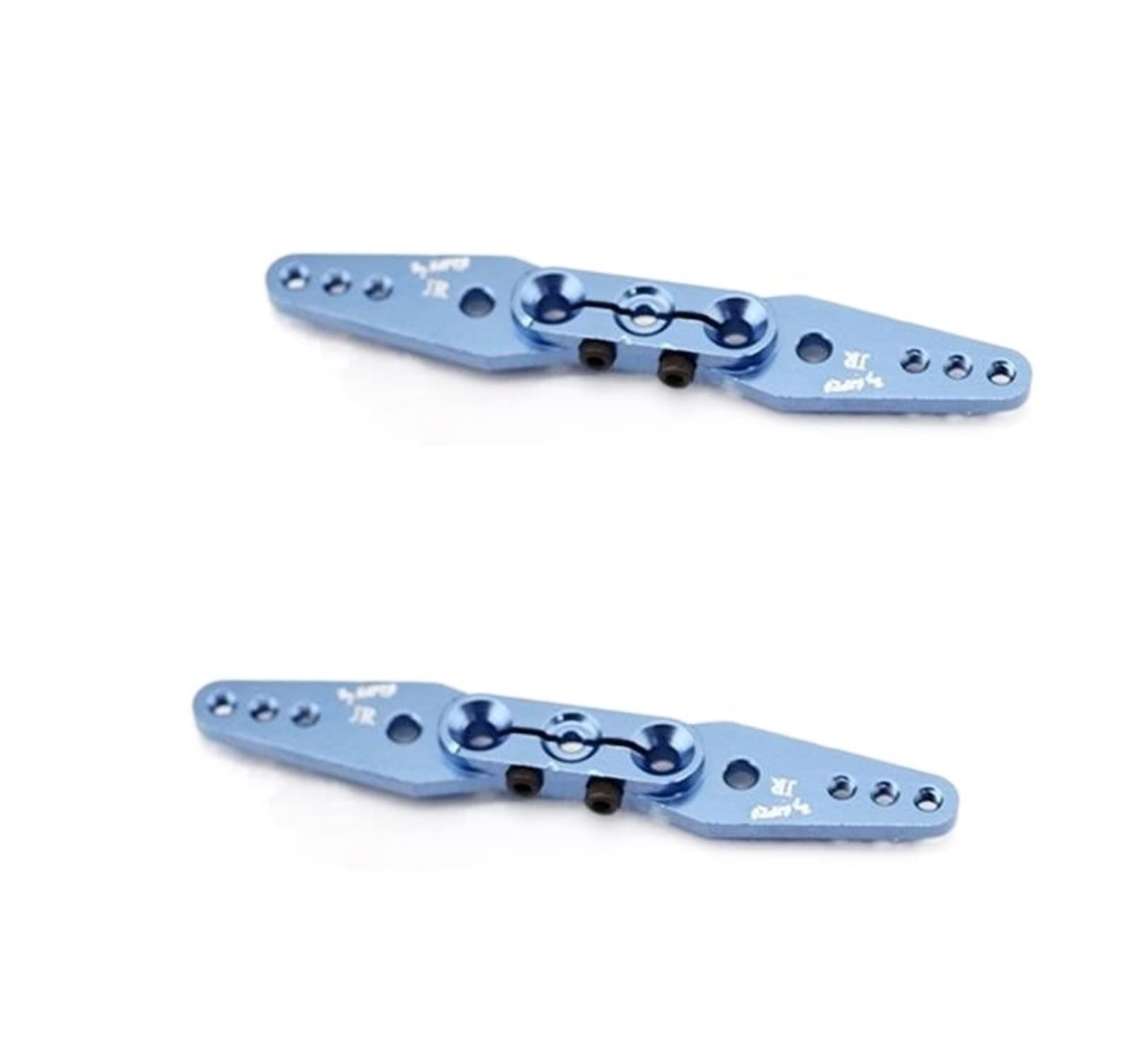 DingMotuo 2 Pcs 23T/24T Long Straight Servo Horn Steering Arm Rocker for JR/SANWA/KO/HIREC Servo of DIY RC Car/Airplane/Boat Model(23T Azure)