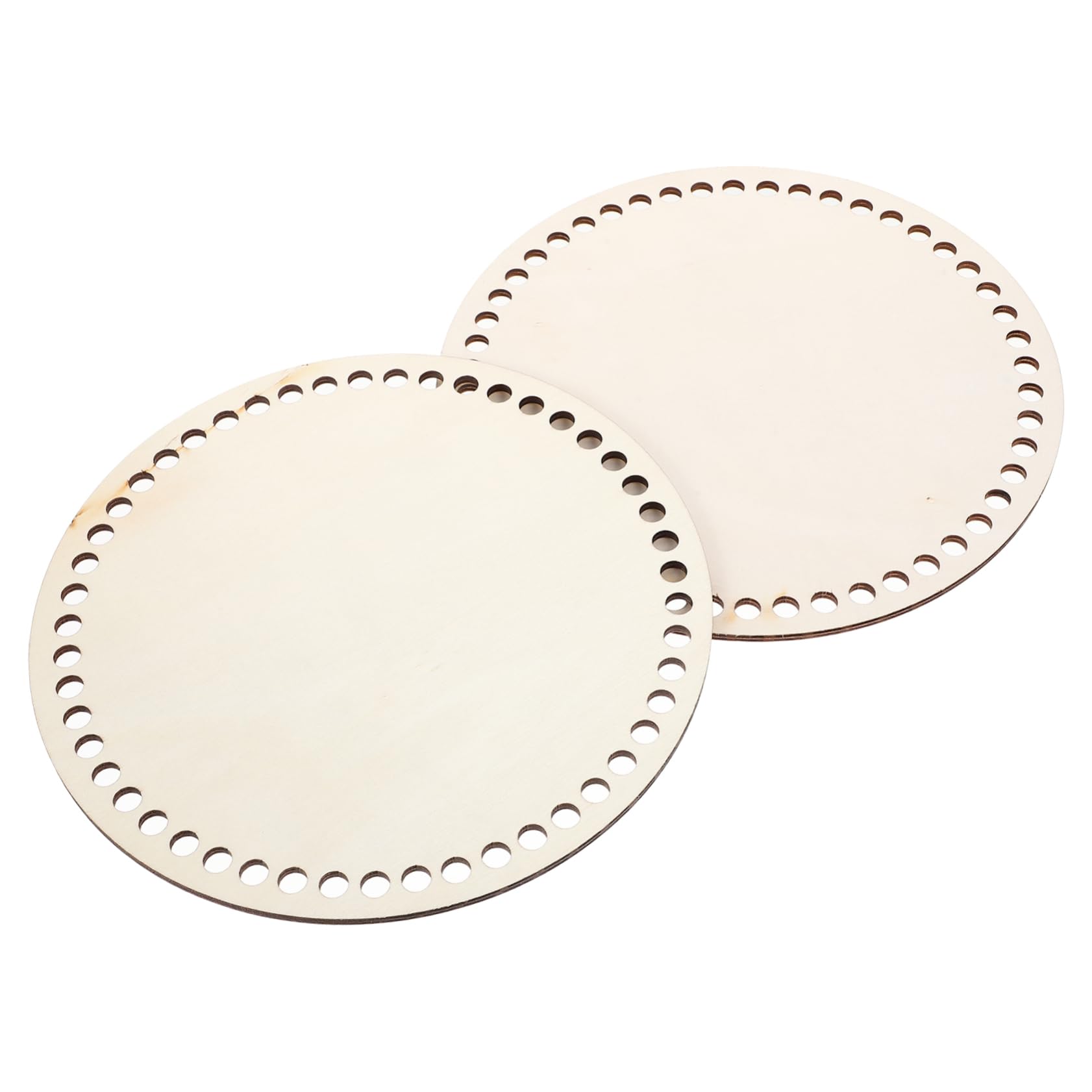 CORHAD Bag DIY Supplies 2pcs Wooden Basket Bases Crochet Basket Wood Bases for Custom Craft Projects