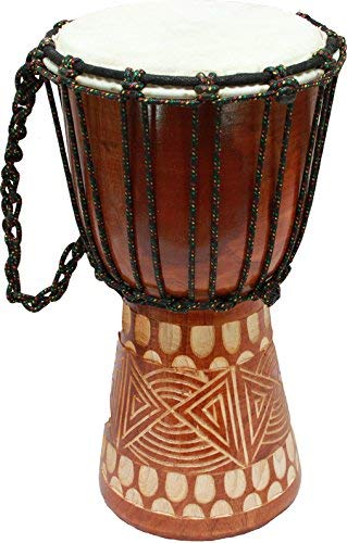 Djembé 22 cm hauteur 39 cm tam-tam traditionnel en bois et peau