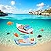 Jinshining 2Pcs Miniature Dollhouse Boat Mini Fishing Boat,Yacht Model Mediterranean Decor Resin Desktop Boats Figurines Ornament Ocean Beach Micro Landscape Decoration Dollhouse Accessories