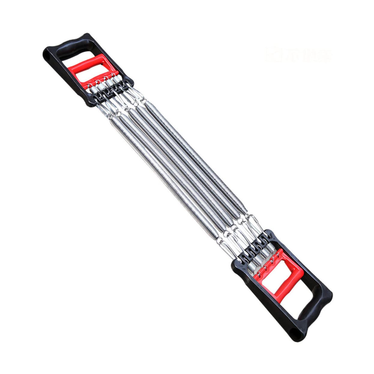 Mikikit Expansor de Pecho con Muelles Ajustables Equipo Resistencia para Entrenamiento Muscular Casa y Gimnasio Bandas Fitness Portátiles para Brazos y Hombros Color Rojo y Negro