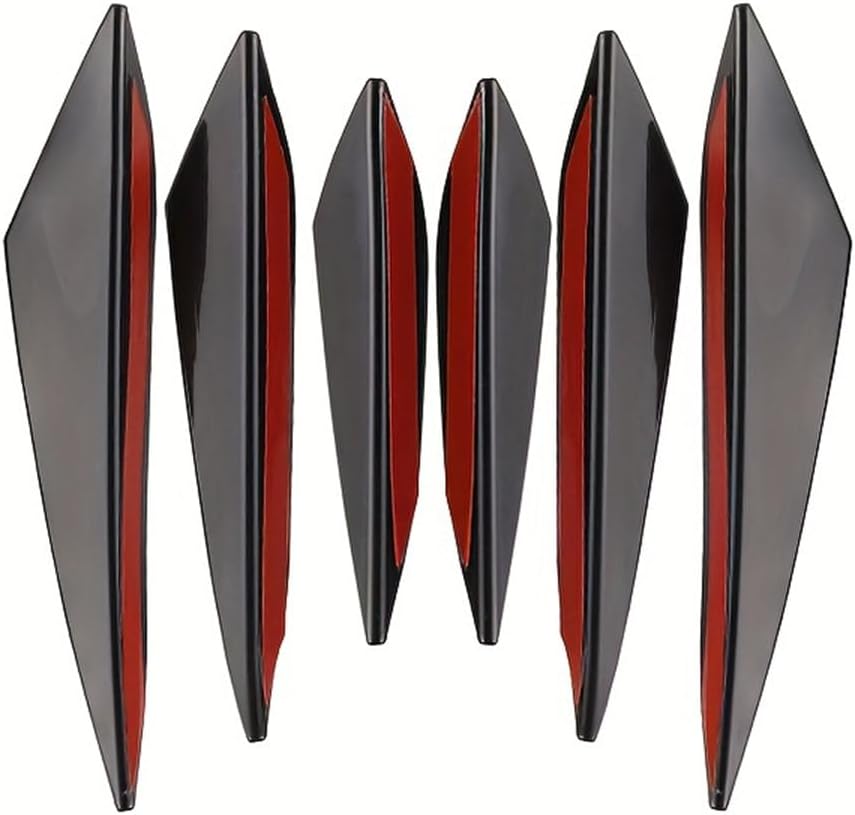 6pcs Front Bumper Spoiler,Compatible with Mercedes-Benz E W211 W212 E200 E250 E300 E400 E63 AMG,Auto Parts,Black
