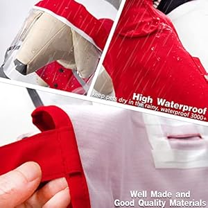   Dog-RaincoatWaterproof-Rain-Poncho-with-Hoodie-High-Reflective-Adjustable-Pet-Rain-Jacket-with-Leash-Hole-for-Small-Medium-and-Large-Dogs-Red-Small