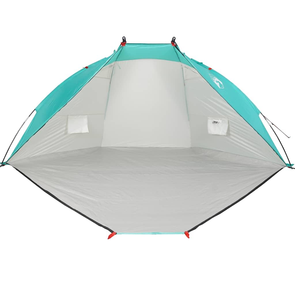 Namiot plażowy lazurowy 268 x 223 x z poliestru 185T z powłoką poliuretanową, lekki namiot Popup na kemping, do aktywności na świeżym powietrzu, wędrówek, z moskitierą i torbą do przenoszenia