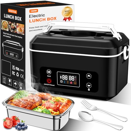 Cordless Electric Heated Lunch Box,Pro 24000mah Heated Lunch Box,Battery Powered, 1.2L Portable Food Heater-3D-5 Side Heating-Intelligent Temperature Control,Suitable For Trucks,Offices,Travel