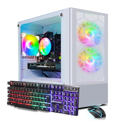 STGAubron Gaming PC Computer Desktop, Intel Core i7 8th Gen up to 4.1G, Radeon RX 470 8G, 16G DDR4, 512G SSD, WiFi 6, BT 5.2, RGB Fan x3, Windows 11 Home