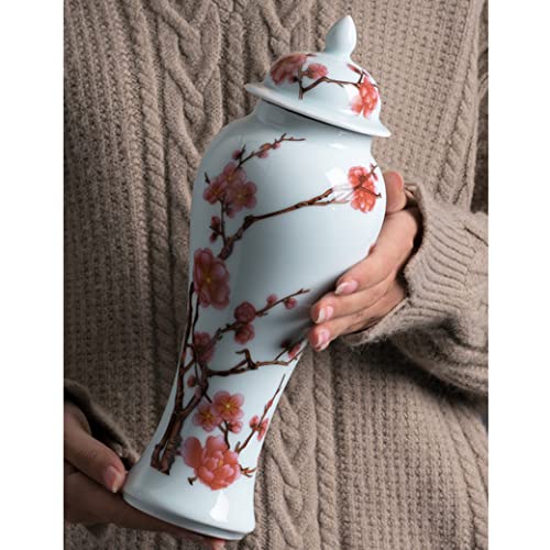 Vase en céramique blanche grand format style pot à gingembre - 6