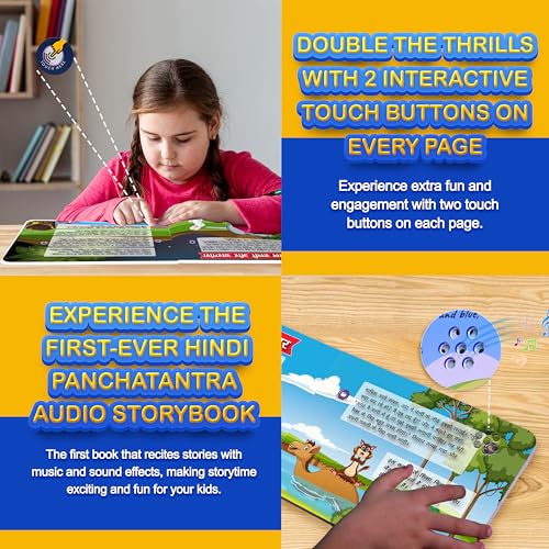 Image of Kiddale Dual 2‑in‑1 Combo Pack: Hindi Musical Panchatantra + Ramayana - Interactive Moral Tales & Shlokas for Kids, Bilingual Sound Storybooks