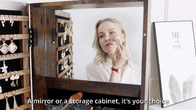 Armoire à Bijoux, Organisateur De Bijoux Debout Avec Miroir Pleine Longueur, 4 Angles Inclinables Reglables 5 Etageres Et 2 Tiroirs Blanc 96511894 Armoire à Bijoux, Organisateur De Bijoux Debout Avec Miroir Pleine Longueur, 4 Angles Inclinables Reglables 5 Etageres Et 2 Tiroirs Blanc 96511894