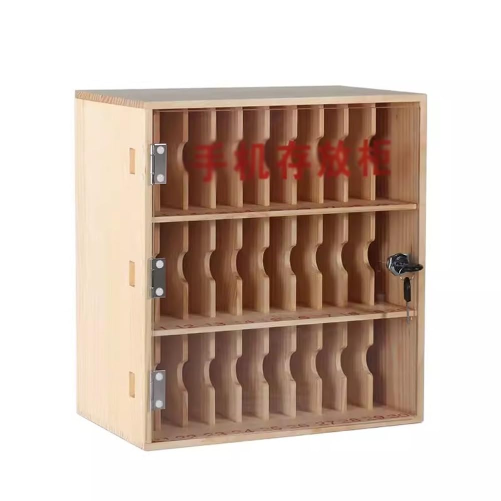 Organizer per telefono in legno con scomparti multipli, soluzione di archiviazione da scrivania per un'organizzazione efficiente in classe e gestione della sala d'esame