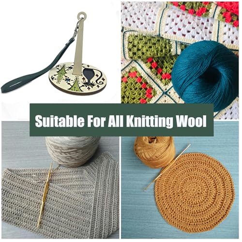 Image of Portable Wrist Yarn Holder with Leather Strap,Yarn Storage Spinner for Cat | Knitting and Crocheting Craft Tool for Crochet Trave